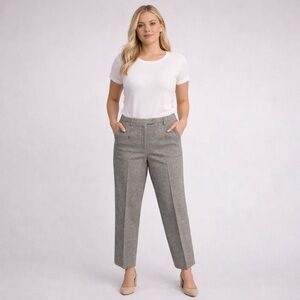 Pendleton 100% Virgin Wool Houndstooth Black/White Pants Petite Classic Prep 10P